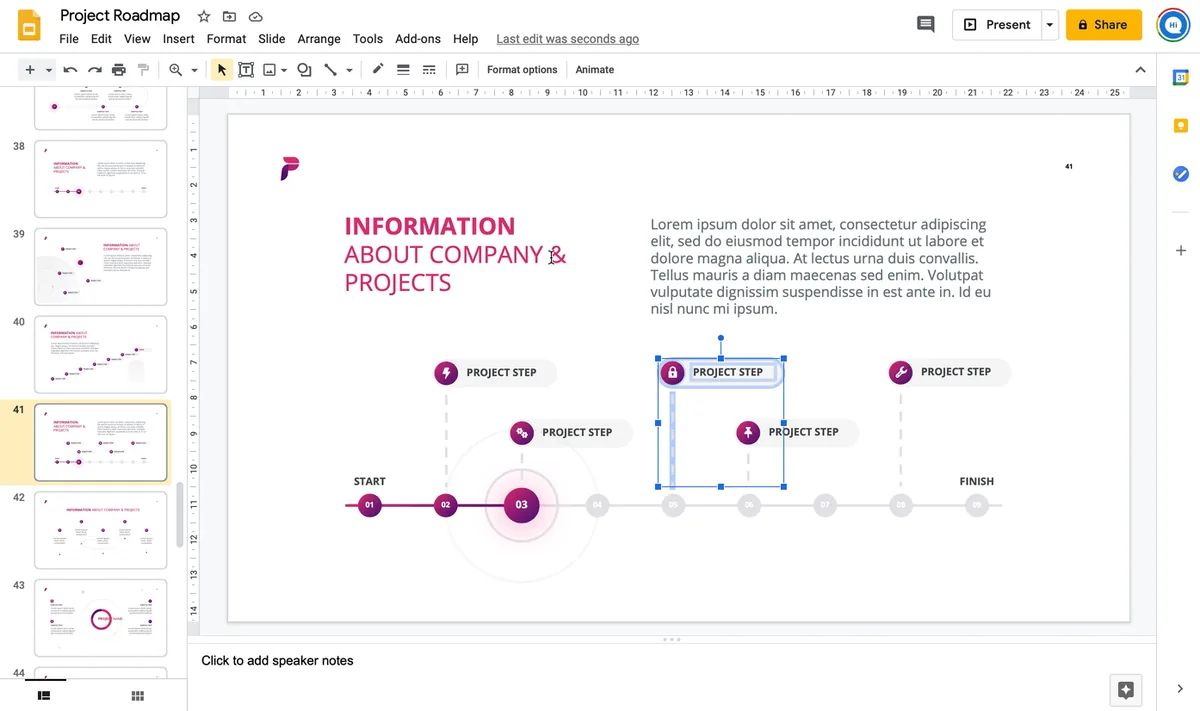 02-Use-menu-to-ungroup-elements-in-Google-slides