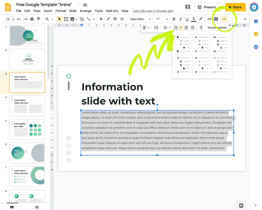 google-slides-bullet-points