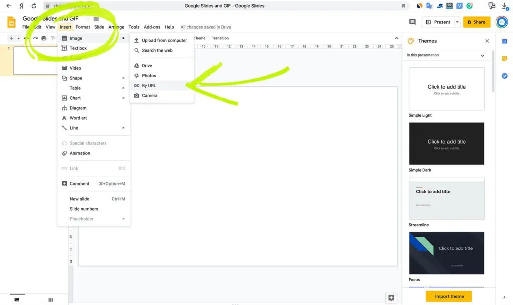 how to add gif to google slides