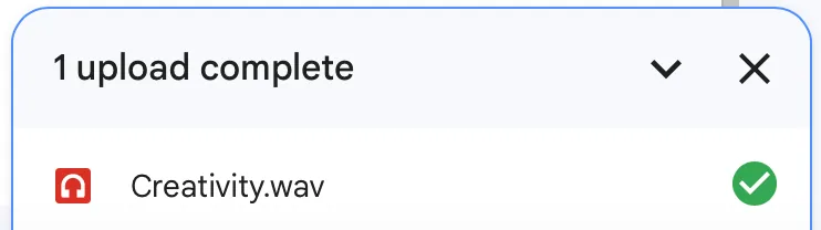 your file uploaded