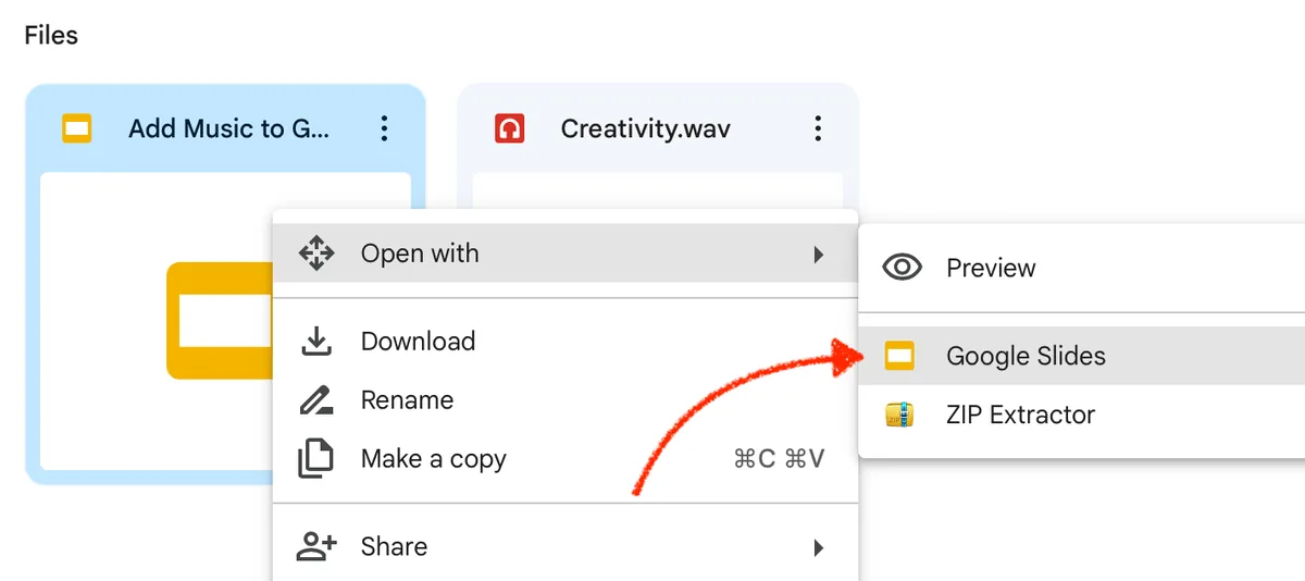 open google slides presentation
