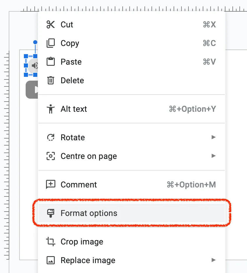 format options for music in google slides