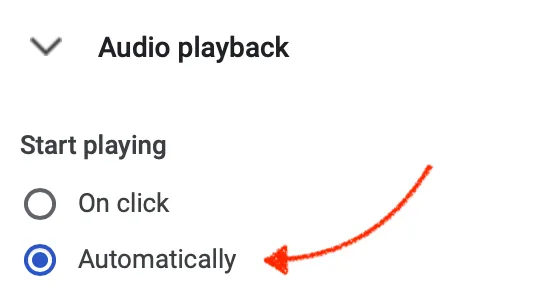 start playing automatically