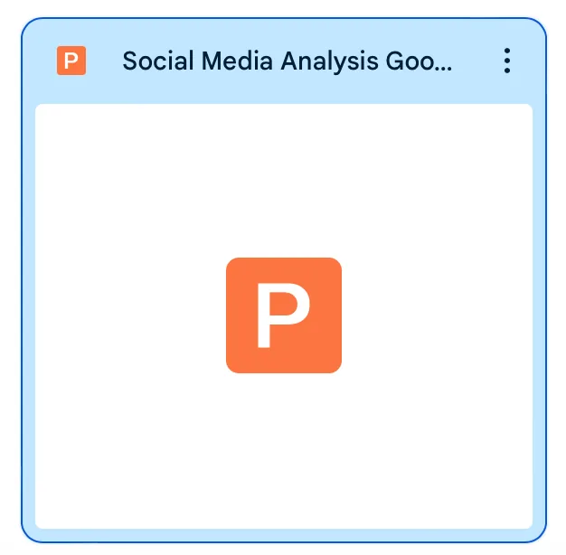 your presentation in google drive