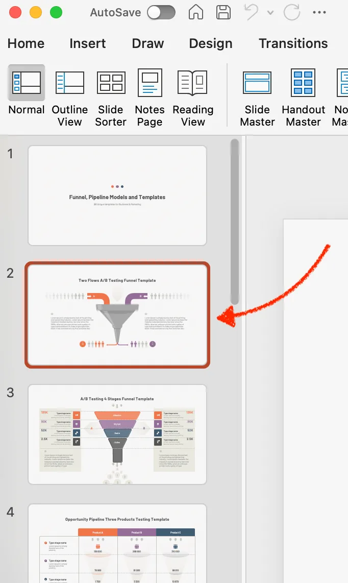 select one slide in powerpoint presentation