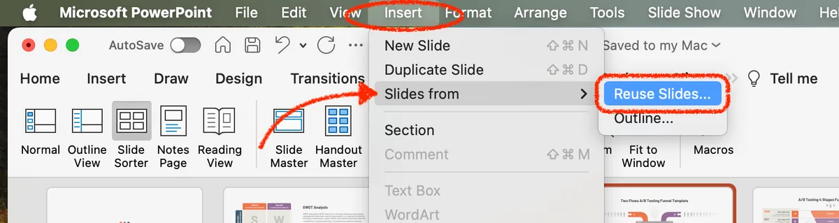 reuse slides from another powerpoint presentation