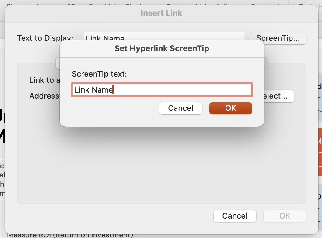 set hyperlink screentip