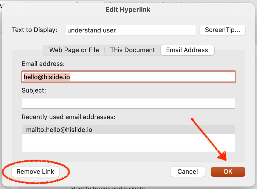 remove link in powerpoint presentation