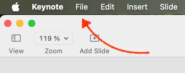 top menu file