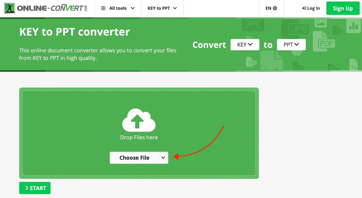 key to ppt online converter