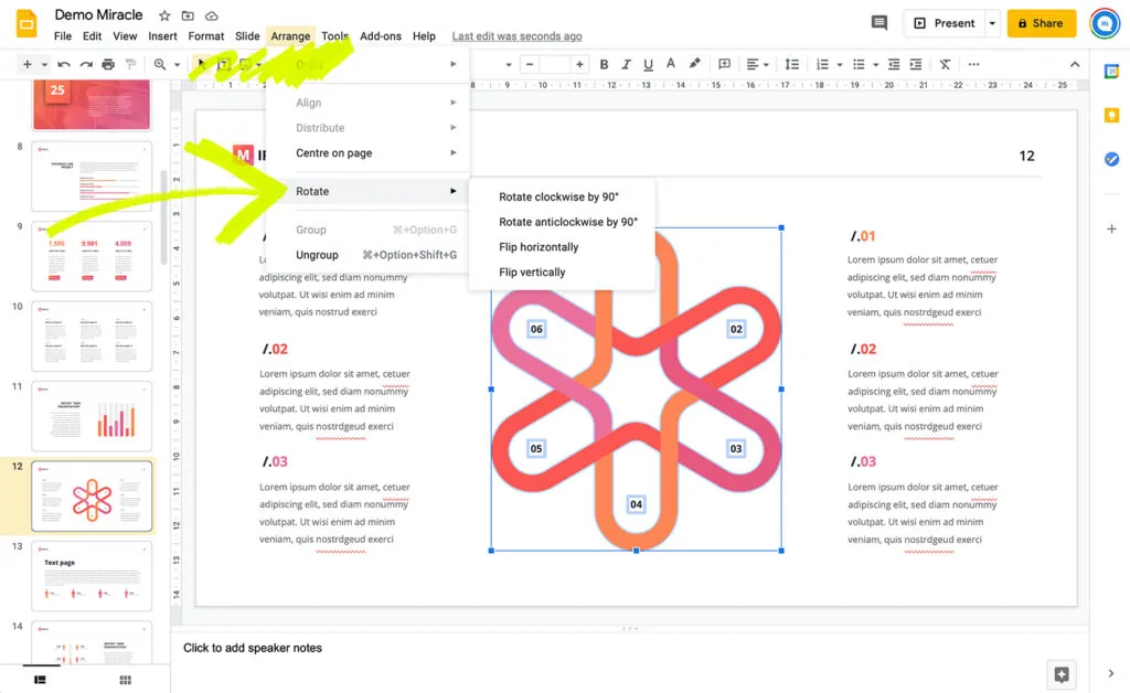 05-Use-Arrange-menu-to-Rotate-object-text-or-photo_
