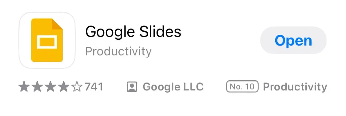 update google slides app in your smartphone