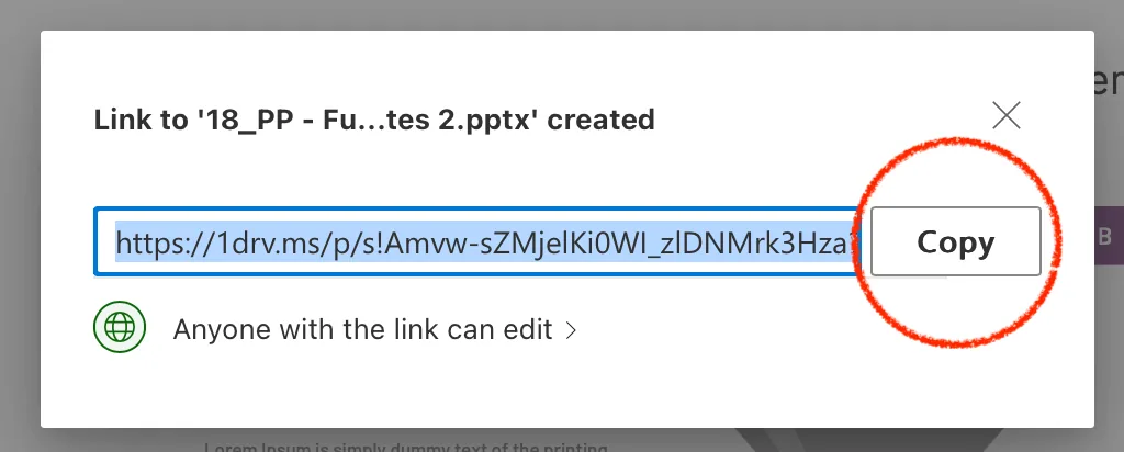 copy your link