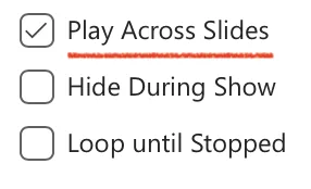 play across slides