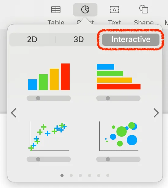 2d 3d interactive charts in keynote
