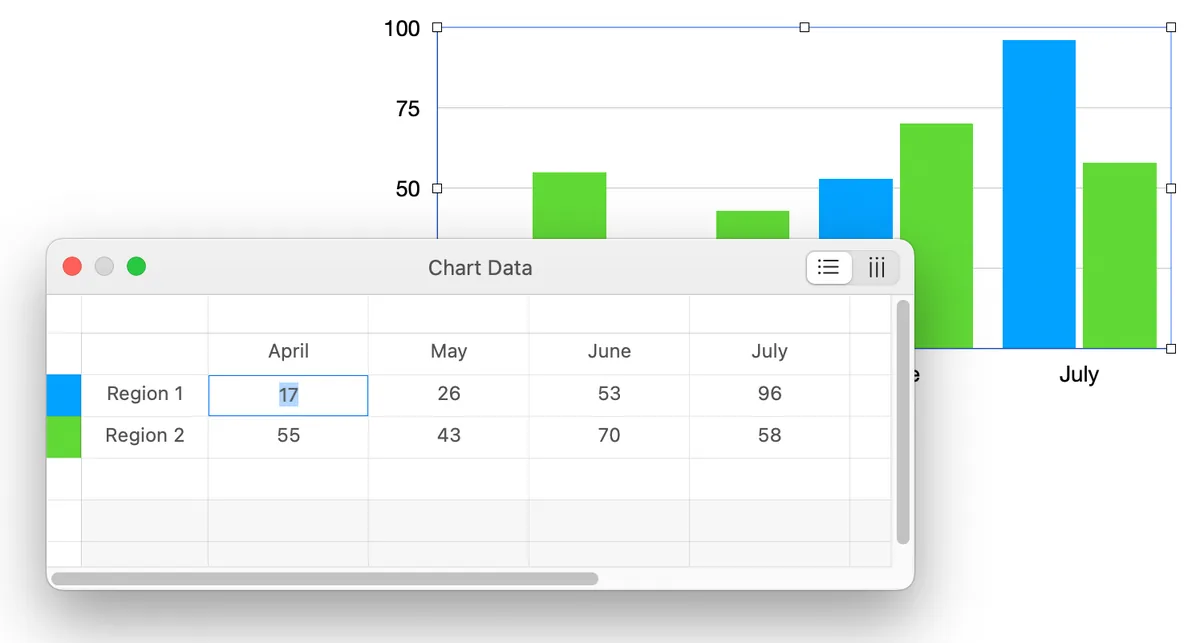change data in table