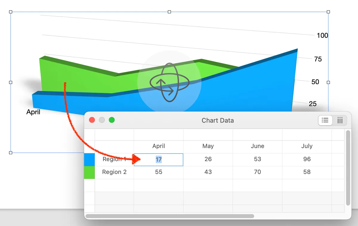edit table with data for 3d graph