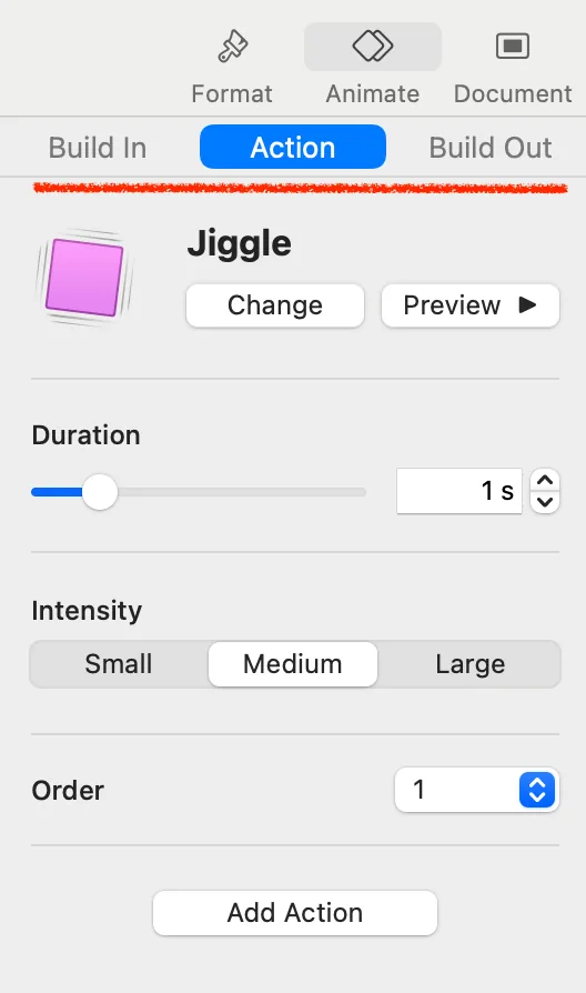 different type animation for charts and graphs in keynote