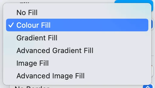 color fill and gradient fill shapes