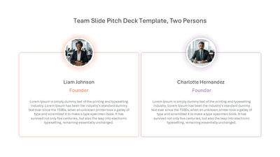 Team Slide Pitch Deck Template Two Persons