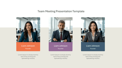 Team Meeting Presentation Template 3 Photos