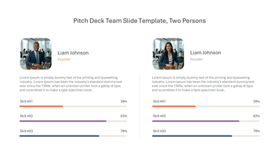 Pitch Deck Team Slide Template Two Persons