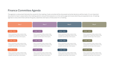 Finance Committee Agenda
