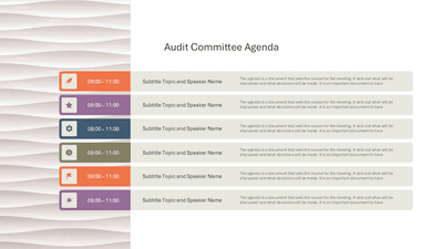 Audit Committee Agenda