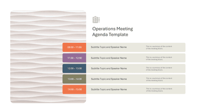 Operations Meeting Agenda Template