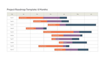 Project Roadmap Template 6 Months