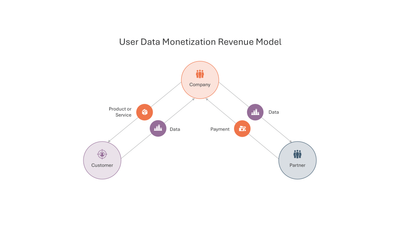 User Data Monetization Revenue Model Diagram slide template