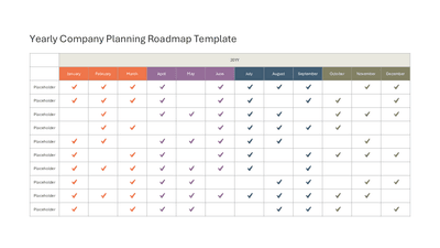 Yearly Company Planning Roadmap Template