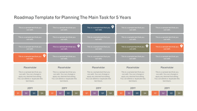 Roadmap Template for Planning The Main Task for 5 Years