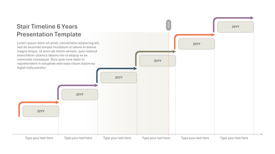 6-Year Stair Timeline — Stairs and Steps slide template