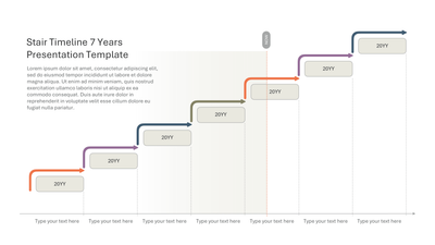 7-Year Stair Timeline — Stairs and Steps slide template