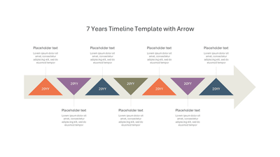 7 Years Timeline Template with Arrow