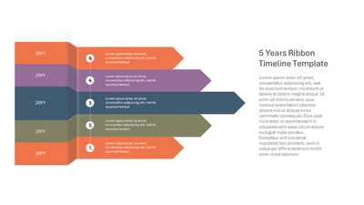 5 Years Ribbon Timeline Template