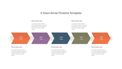 5 Years Arrow Timeline Template