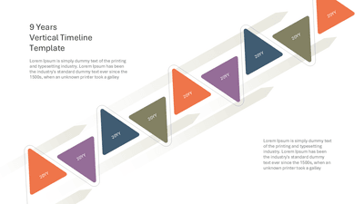 9 Years Vertical Timeline Template