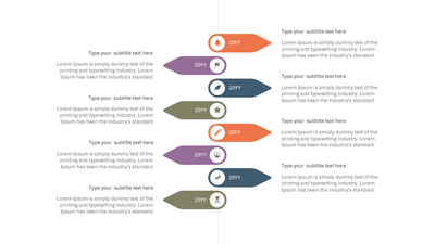 8 Years Vertical Timeline Template