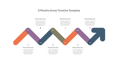 6 Months Arrow Timeline Template