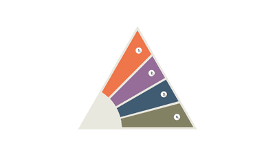 Triangle 4-Section Fan Sweep Segments with Number Badges